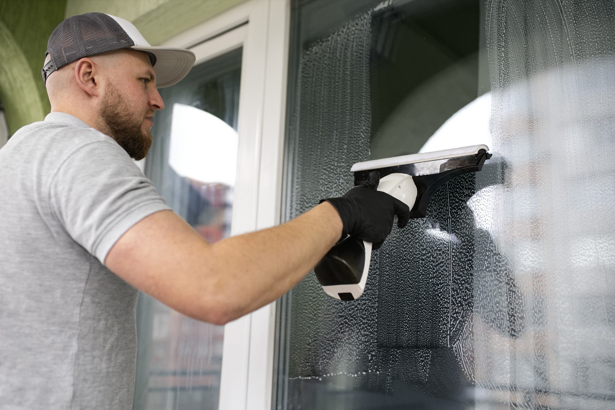 Water-fed pole window cleaning